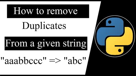 How To Remove Duplicates Values From A Given String Python