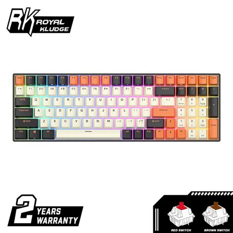 Royal Kludge Rk Tri Mode Rgb Keys Hot Swappable Mechanical Keyboard Black Orange Lazada Ph