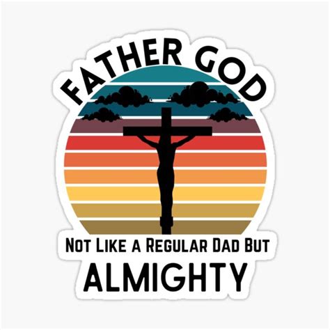 Father God Retro Sunset Sticker For Sale By Redsparkle Redbubble