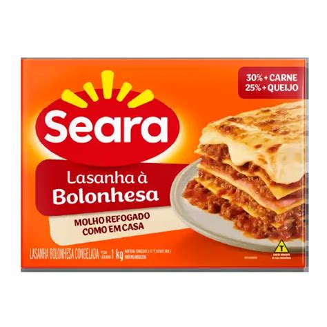 Lasanha à Bolonhesa Seara Congelada 600g Seara