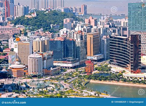 Macau Modern Building And Cityscape Macau China Editorial Stock Image