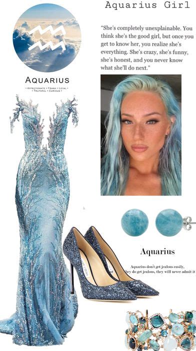 A Blue Dress And High Heel Shoes Are Featured In The Ad For Aquarius Girl