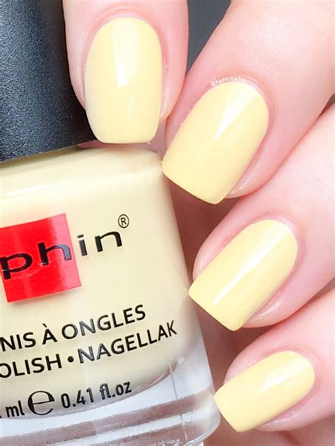 Light Yellow Nail Polish Sophin 0345 Banana Color Pastel Manicure