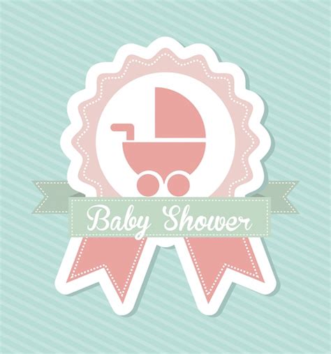 Premium Vector | Baby shower design over blue background vector ...