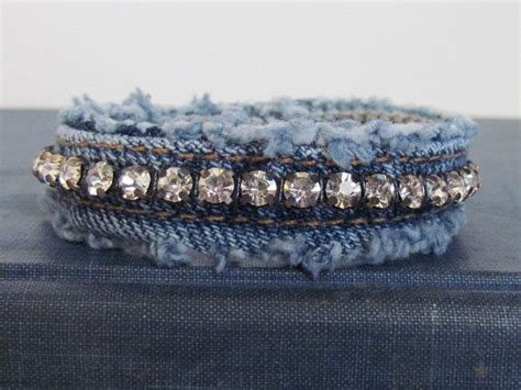 Bracelet Diamonds And Denim Recycled By Daringmisslassiter Bead