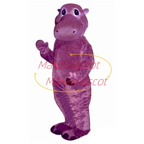 Naive Purple Hippo Mascot Costume