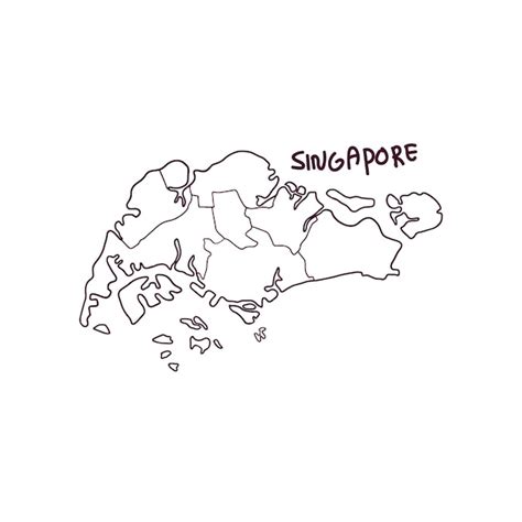 Premium Vector Hand Drawn Doodle Map Of Singapore Vector Illustration