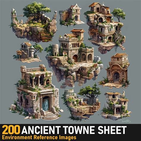 Town Game Sheet 4k Reference Images Vio Lemurian In 2024 Game Concept Art Fantasy Art