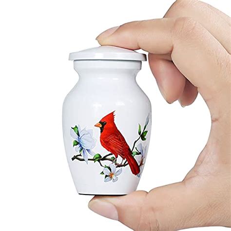 Icokee Red Cardinal Bird Petite Urne Fun Raire Pour Cendres Humaines Ou