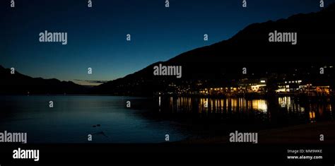 Queenstown at night Stock Photo - Alamy