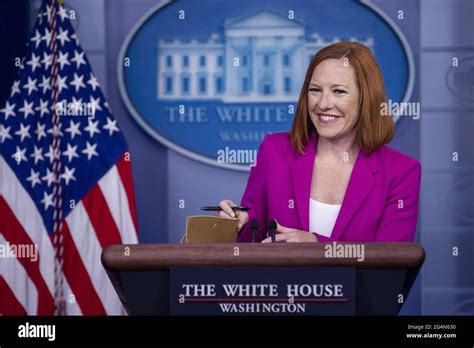 White House Press Secretary Jen Psaki Delivers Remarks During The Daily