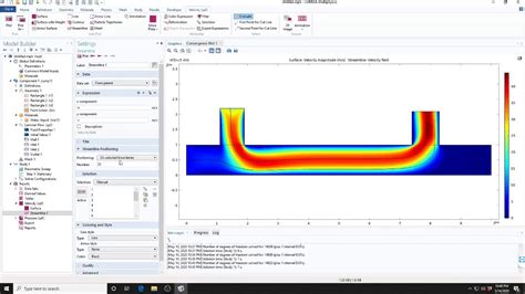 Intro To COMSOL Simple 2D Fluid Flow In Pipe Solve Using Parametric