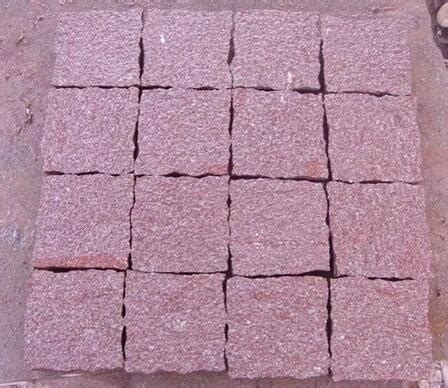 Cube Stone Landscaping Stones Red Porphyry Granite