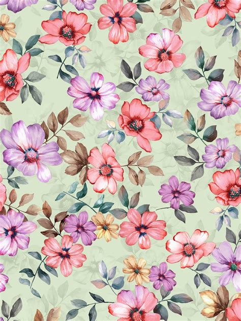 Pin By Kumar Matai On Floral Wallpaper Watercolor Flowers Pattern