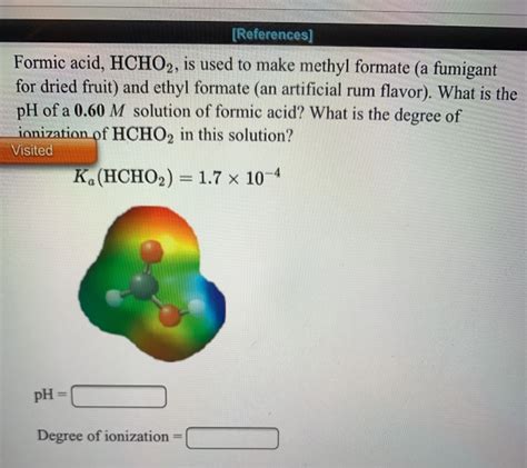 Solved References Formic Acid Hcho Is Used To Make Chegg