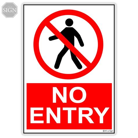 No Entry Sign Laminated Signage A4 Size Shopee Philippines