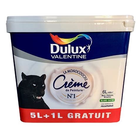 Dulux Valentine La Monocouche Cr Me De Peinture Blanc Satin De La