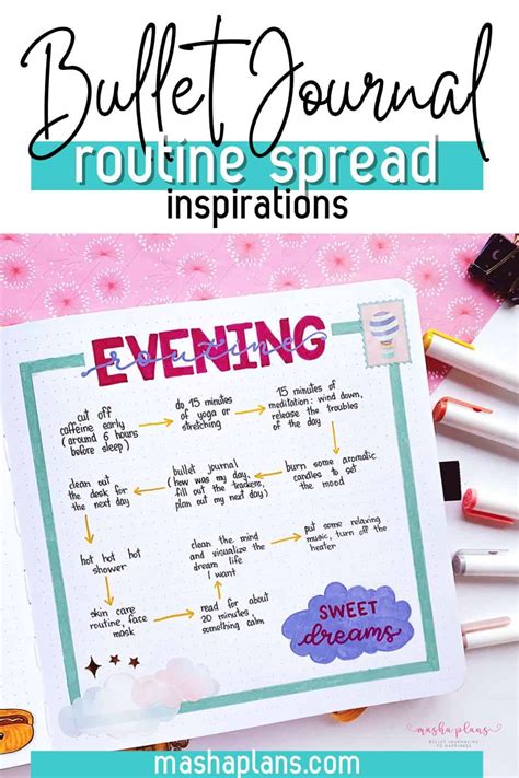 Bullet Journal Routine Spread Inspirations Masha Plans