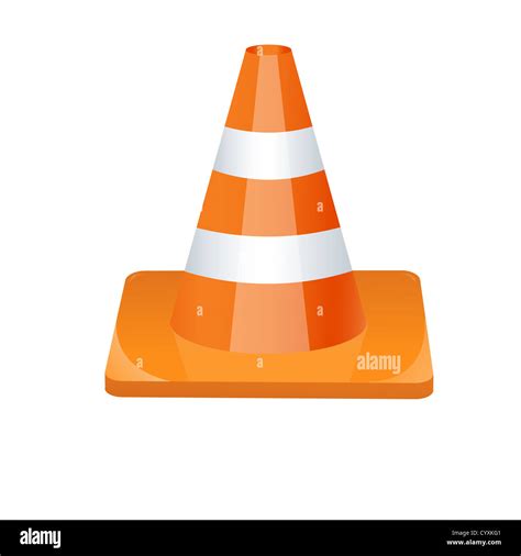 Illustration Of Vector Traffic Cone On An Isolated Background Stock