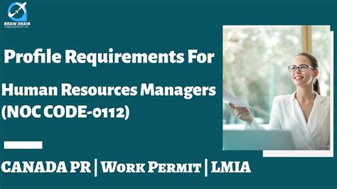 Human Resources Managers Profile Description For Canada Work Permit