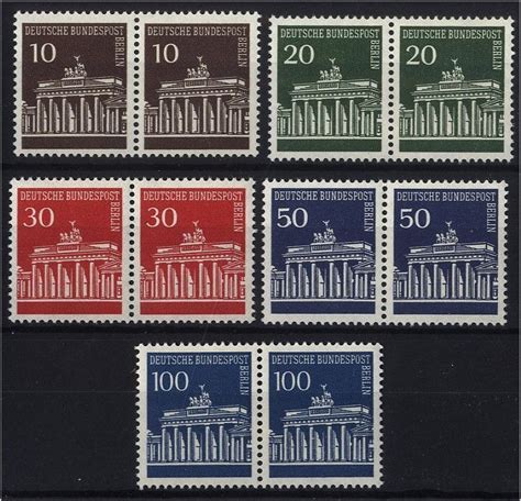 1966 Berlin Michel Nr 286 290 Postfrisch Waagerechte Paare