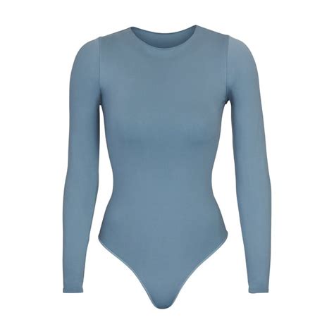 Essential Crew Neck Long Sleeve Bodysuit Onyx Long Sleeve Bodysuit