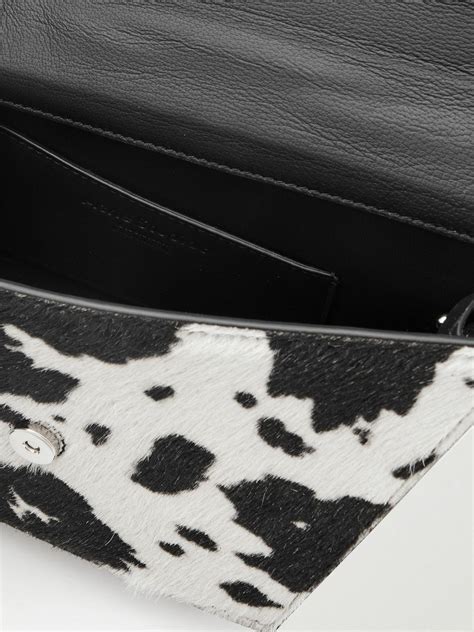 Acne Studios Distortion Cow Print Calf Hair And Leather Messenger Bag