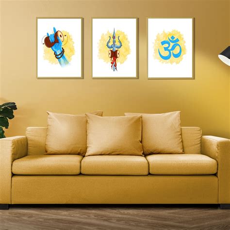 Lord Shiva Wall Art Om Trishul Shiva Watercolor Printable Etsy Uk