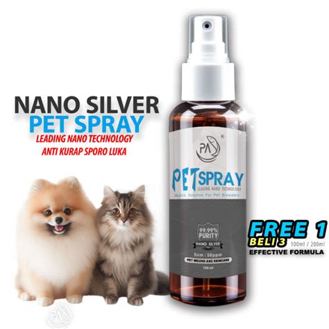 Pa Pets Spray Nano Silver 50ppm Petspray Kucing Arnab Dog Hamster Cat