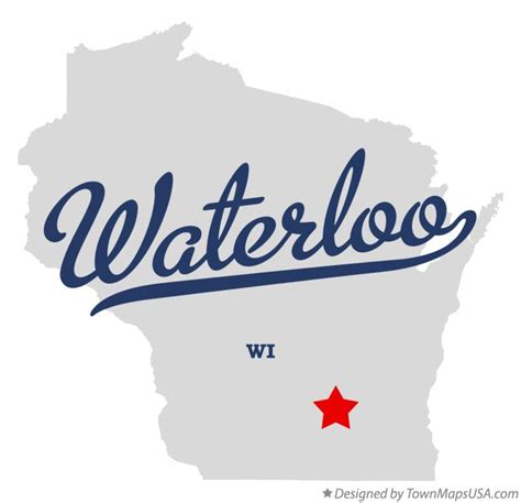 Map of Waterloo, Jefferson County, WI, Wisconsin