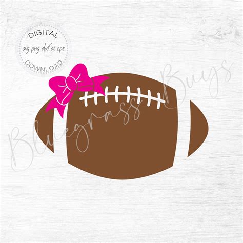 Football Bow Svg Football Lace Svg Sports Clipart Etsy Singapore