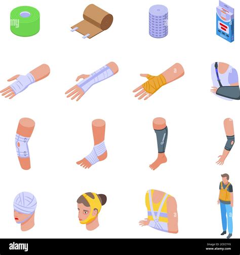 Bandage Icons Set Isometric Style Stock Vector Image Art Alamy