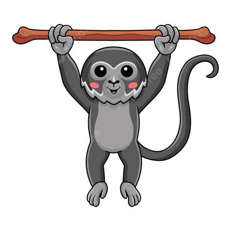 Cute Cartoon Monkeys Hanging