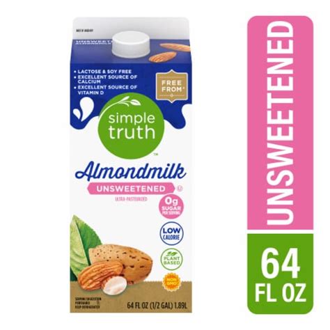 Simple Truth™ Dairy Free Unsweeted Original Almond Milk Half Gallon 1