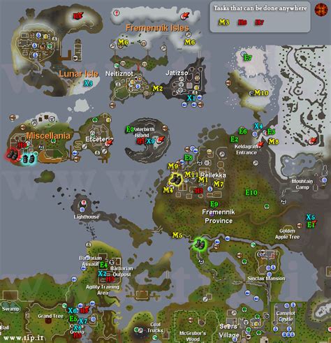 Fremennik Task Map Pages Tipit Runescape Help The Original