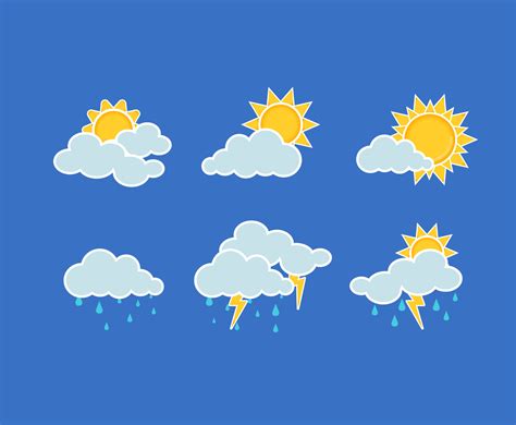 Weather Element Set Vector Vector Art And Graphics