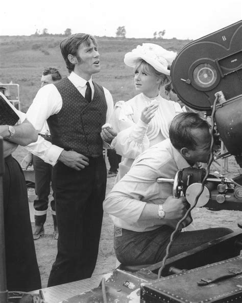 Jim Dale And Angela Douglas Between Takes Carry On Cowboy 1966 Jim