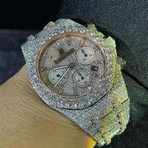 Full Iced Out VVS Bling Bling Diamond Hip Hop Stainless Steel White