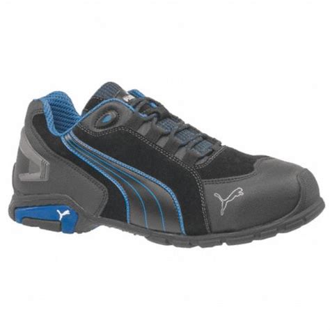 PUMA SAFETY SHOES Athletic Shoe, 12, EE, Men's, Black/Blue, Aluminum ...