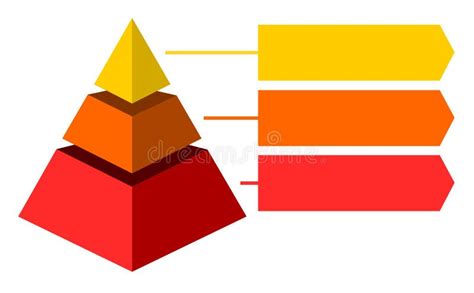 Pyramid Shape Made Of Three Layers For Presenting Business Ideas Or