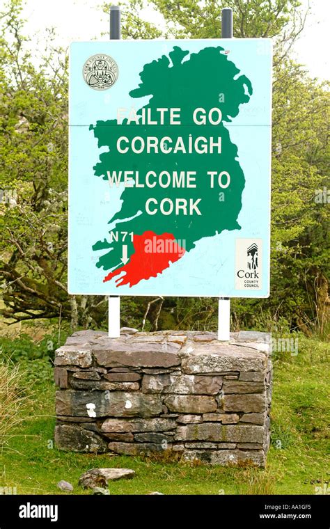 Welcome To Cork Sign In Ireland Stock Photo 4074740 Alamy