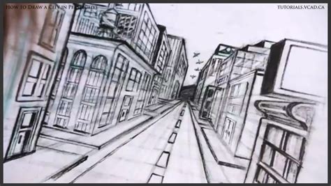 Learn to Draw a City in One Point Perspective | Learn How to Draw Free