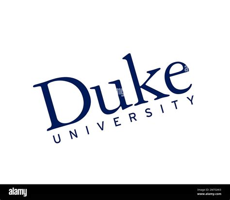 Duke University Rotated Logo White Background Stock Photo Alamy