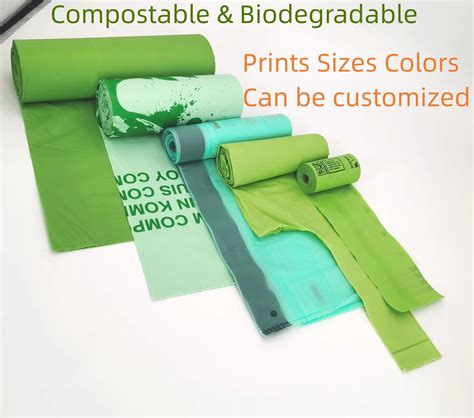 100 PLA Pbat Cornstarch Biodegradable And Compostable Garbage Bags