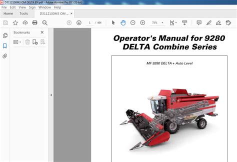 Massey Ferguson Eu Harvesting Delta Combine Series Operators