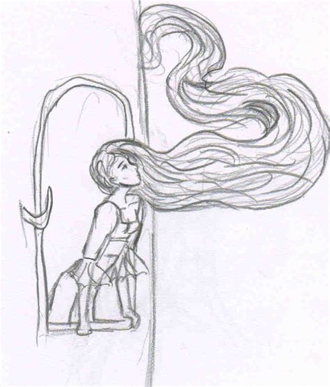 Rapunzel In Tower By Fireburner543 On Deviantart Repunzel Drawing