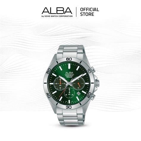 Jual ALBA Jam Tangan Pria AT3H21 Quartz Stainless Steel Silver Watch