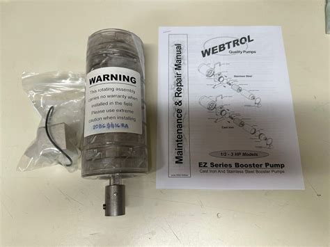 WEBTROL EZ Series Booster Pump Rotating Assembly 1 2 3HP Models