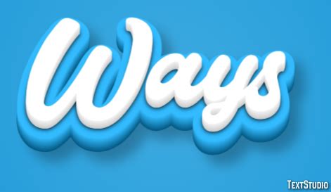 ways text effect  logo design word