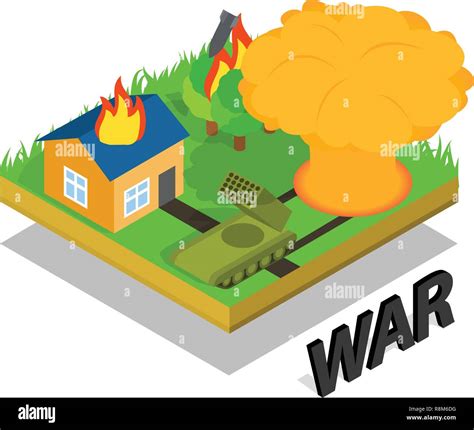 War Concept Banner Isometric Style Stock Vector Image Art Alamy